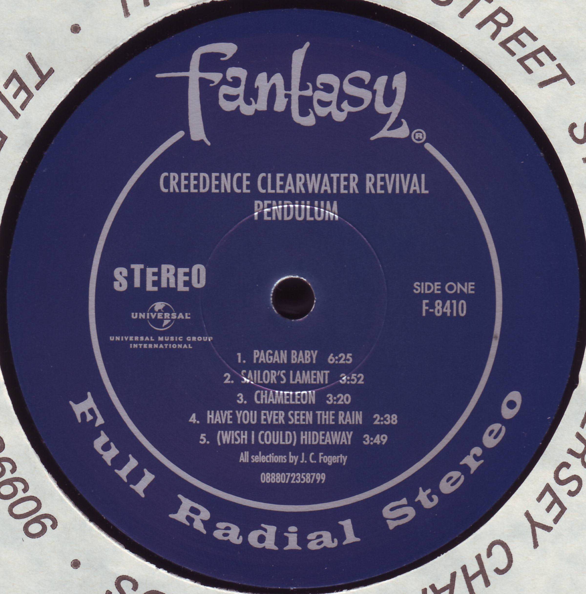 Creedence Clearwater Revival Pendulum [lp label a uk]